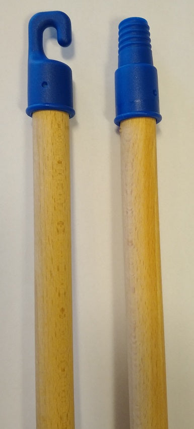 Kij drewniany z gwintem i zawieszką plastikową 22 mm x 156 cm