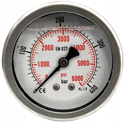 MANOMETR 0-400BAR Q63, GWINT 1/4""