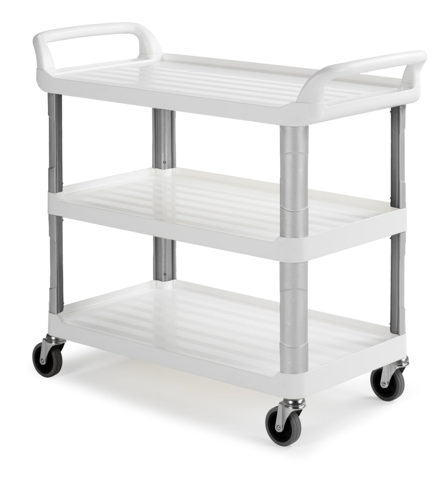 Wózek kelnerski Shelf 3800 z 3 półkami i kołami 125 mm, biały