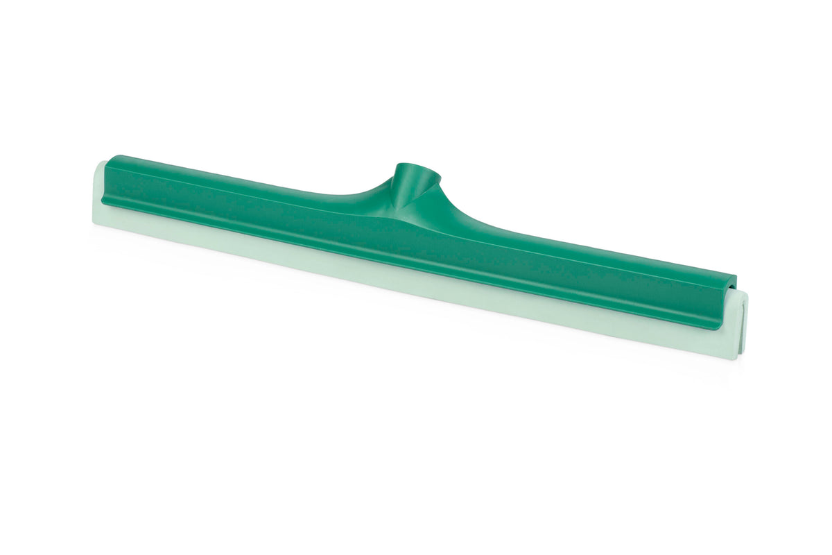 Zbierak do podłóg z białą gumą 61 cm, rama zielona