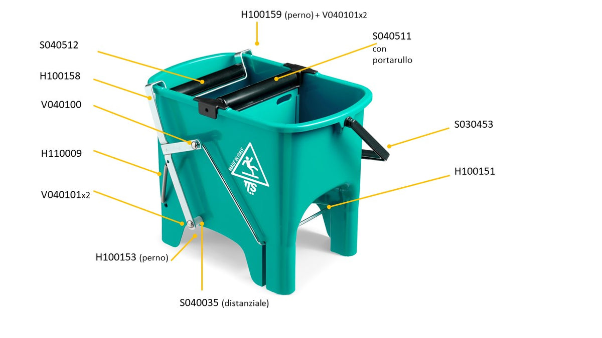 Wiadro Squizzy 15 l, zielone