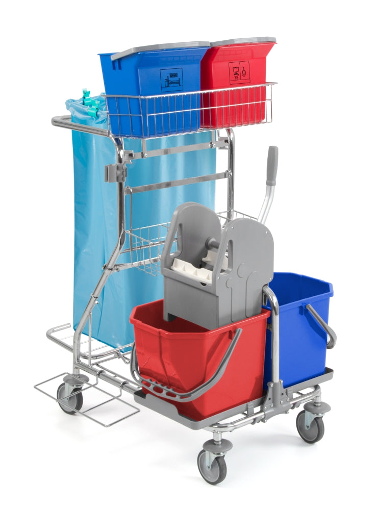 Wózek serwisowy Modular 112 z wyciskarką Tec i wiadrami 2 x 15 l