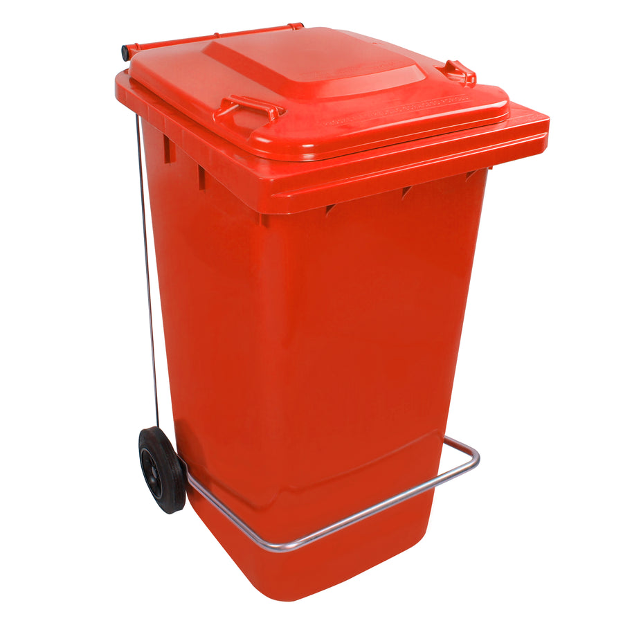 POJEMNIK MGB 240L CZERWONY Z PEDAŁE