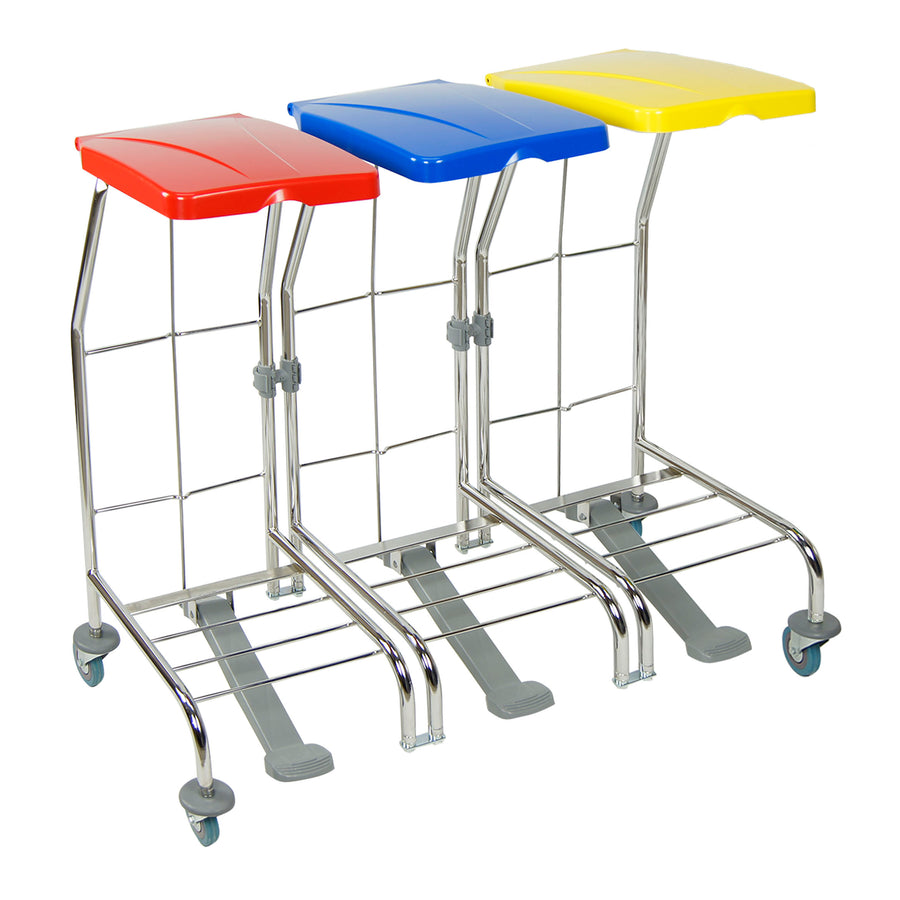 STELAŻ ZIBI 3X70L Z PEDAŁAMI CHROM
