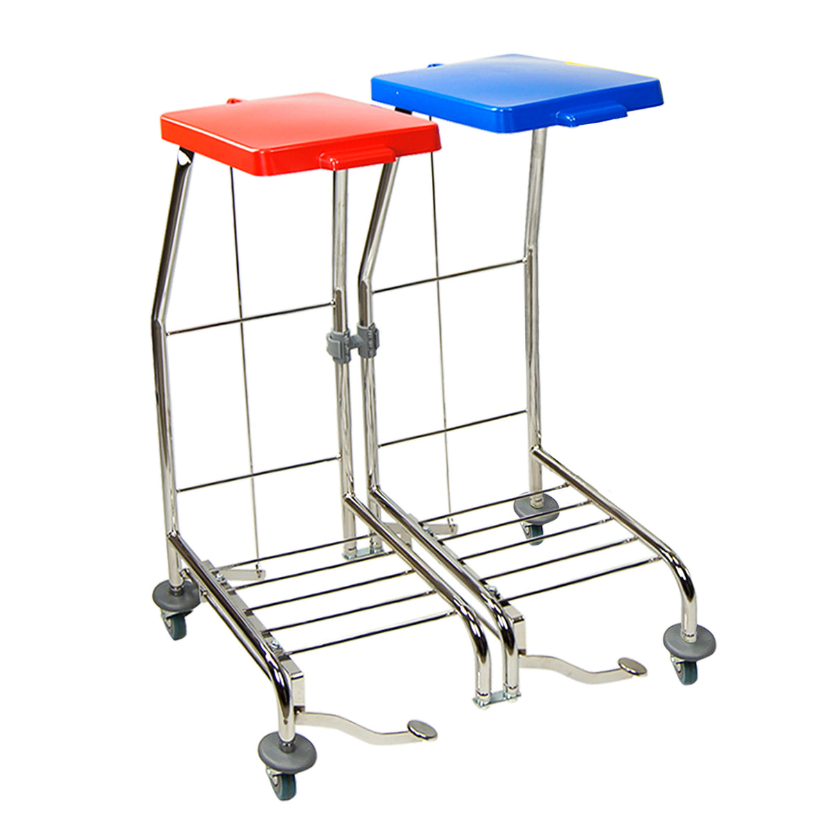 STELAŻ NA WOREK 2X70L CHROM Z PEDAŁ