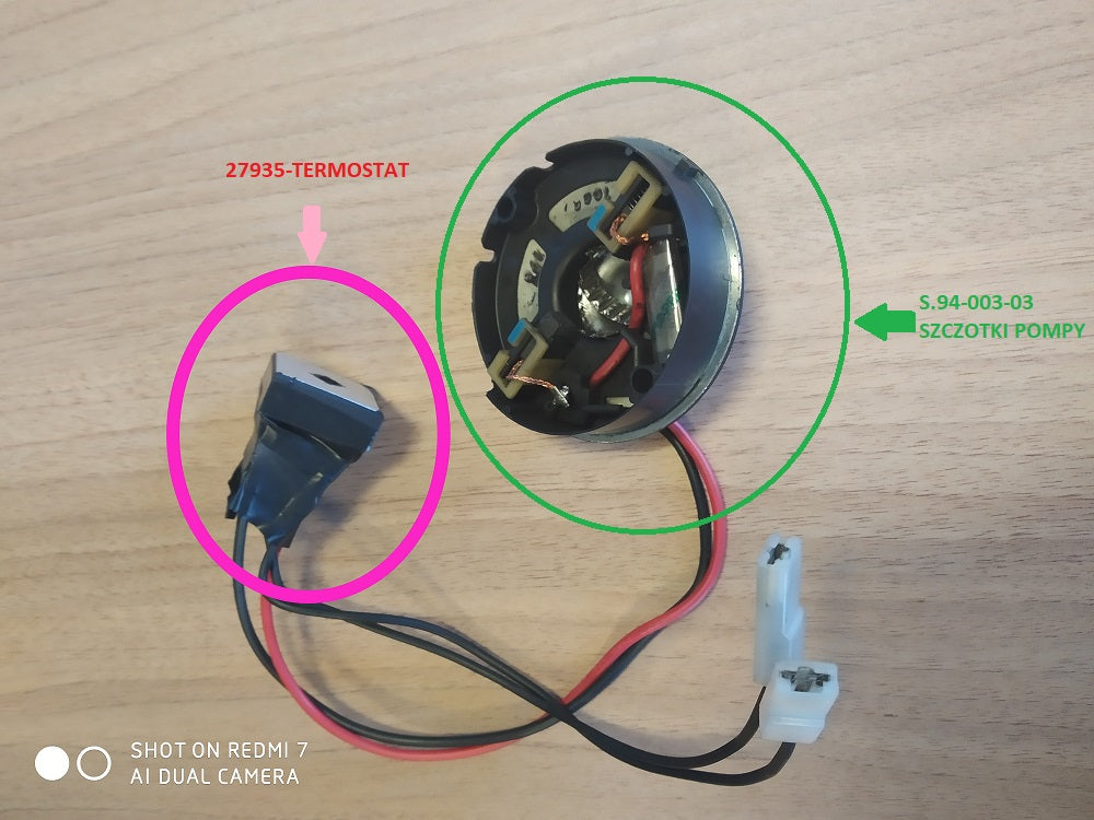 SZCZOTKI POMPY 643 Z TERMOSTATEM